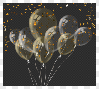 派对装饰透明气球彩屑图片