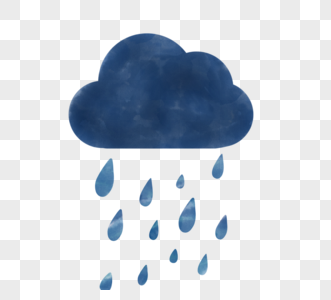 蓝色弄脏雨云图片