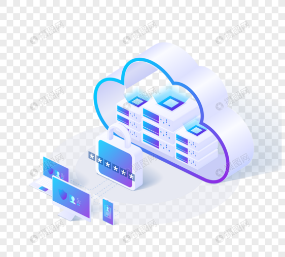 加密渐变安全云数据图片