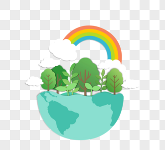 世界环境日树林装饰半球图片
