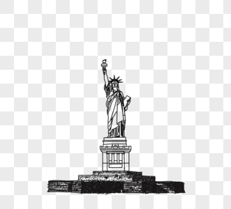 复古纽约自由女神像字体设计高清图片