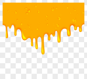 黄色手绘流动蜂蜜元素图片