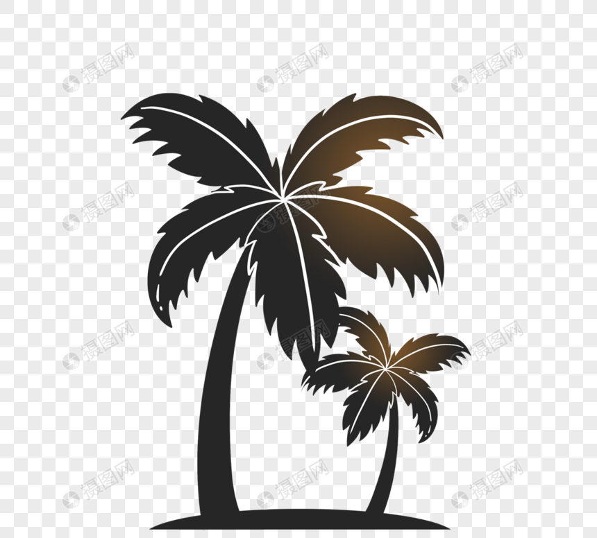 平手绘棕榈树图片