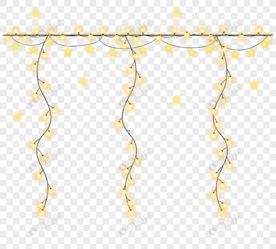 简单黄色灯光效果串饰图片
