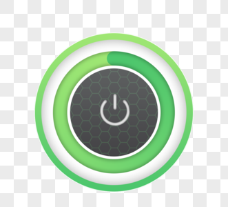 绿色科技按钮元素图片