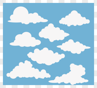 棉花样式蓝天白云图片