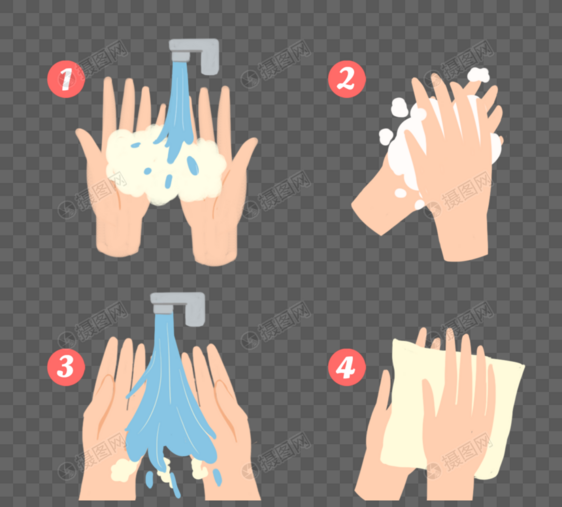 洗手步骤图日常卫生图片