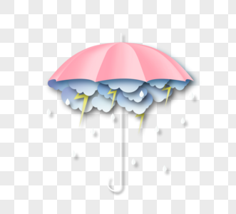 创意粉色雨伞图案设计图片