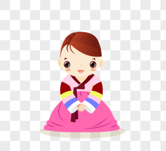 动画片常设女孩穿戴韩国衣物设计图片