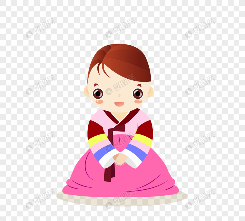 动画片常设女孩穿戴韩国衣物设计图片