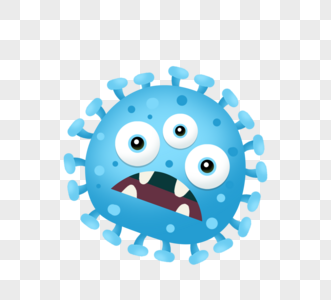 蓝色怪物病毒病菌细菌图片素材