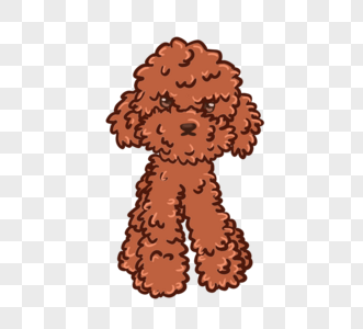 棕色泰迪狗狗卡通图片