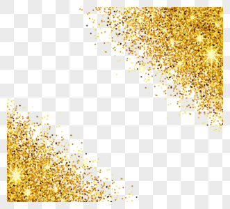 金色闪光粒子边框图片