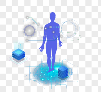 现代科学技术健康数据分析装饰元素图片