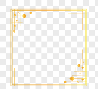 奢侈金色复古边框元素图片