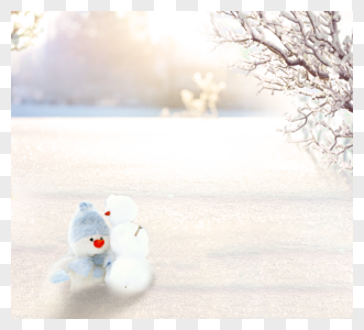 冬季浪漫雪人图片图片