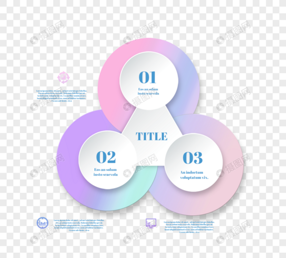 流程循环信息图渐变商务元素图片