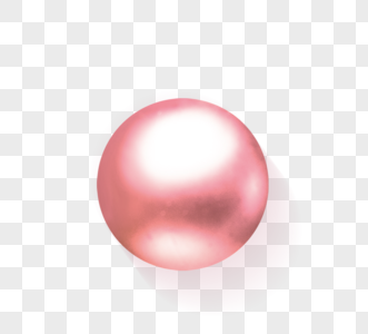粉色立体金属球元素图片