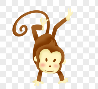 倒挂猴子图片素材