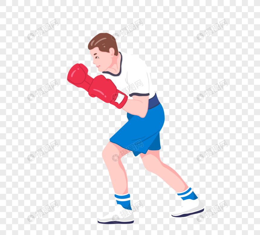 运动健身打拳击男子图片