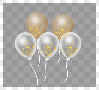 派对彩屑透明气球图片