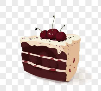 樱桃巧克力黑森林蛋糕图片