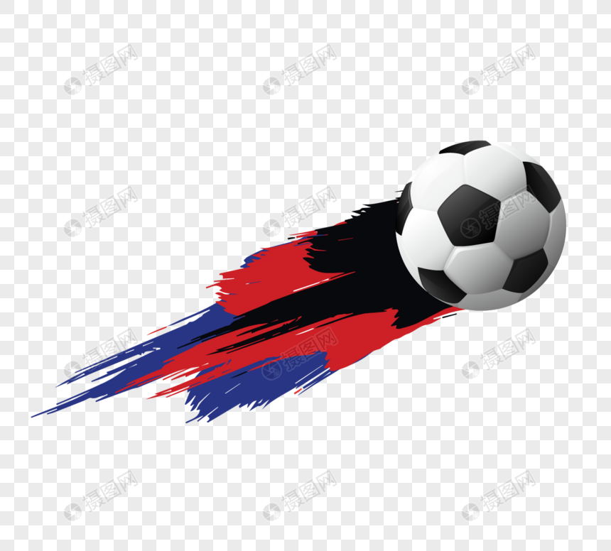 卡通人物涂鸦足球元素图片
