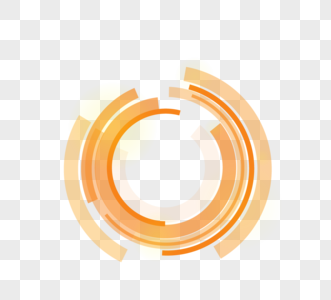 橙色科技数据圆环高清图片