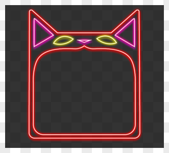 猫头霓虹灯框图片
