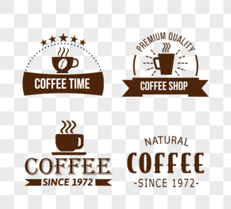 咖啡厅复古时尚商店标志创意标志艺术字设计设置图高清图片