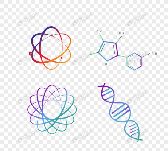 彩色漸變化學元素图片