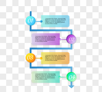 商务场景渐变色信息步骤图高清图片