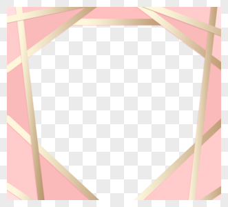 粉色立体边框元素设计图片