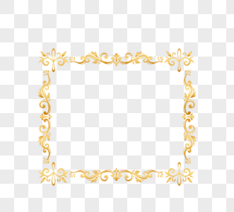 奢华金色古典欧式镀金花纹边框图片