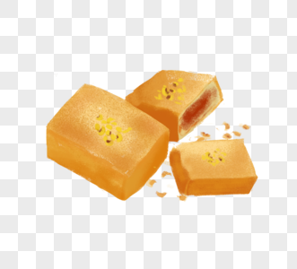 手绘美味可口凤梨酥元素图片素材