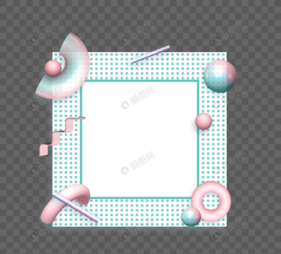 三维几何图形时尚框架图片