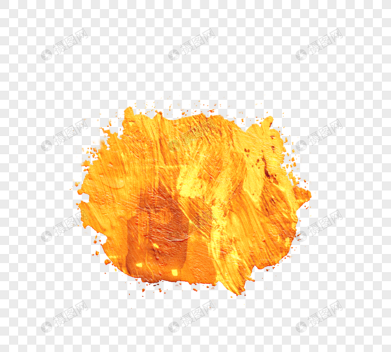 橙色颜料油画痕迹图片