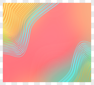 黄色几何线条渐变几何线条元素素材