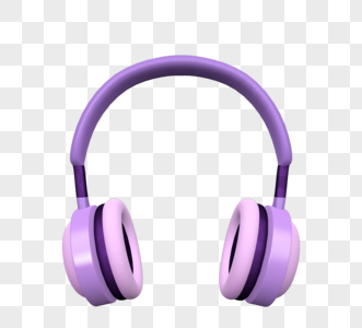 紫色磨砂个性3d耳机图片