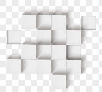 三维纹理白色方形几何边框图片