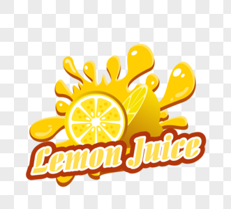 柠檬汁饮料徽标标签果汁标志图片