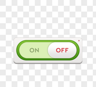 简约绿色开关按钮元素图片