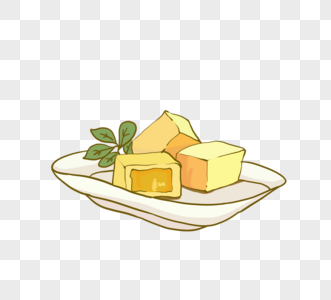 手绘凤梨酥台湾特色食品图片素材