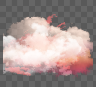 彩色系创意感手绘云层图案高清图片