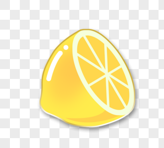 水果美食卡通会徽黄色柠檬图片