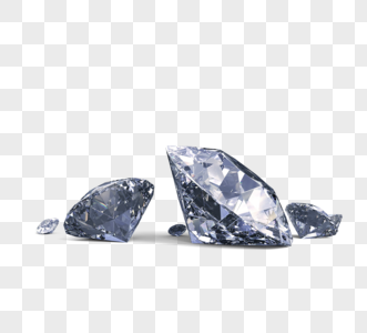 3d立体光泽钻石元素图片