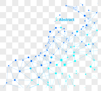 蓝色科技感抽象漂浮圆点线条图片