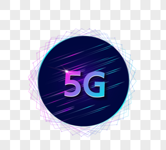 5G数据圆形渐变线条图片