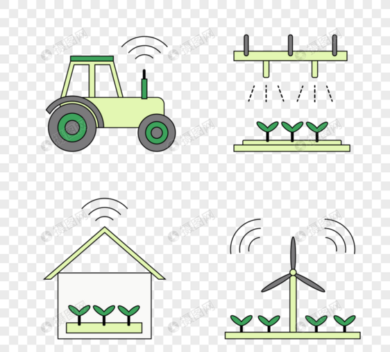 线性风格智能农场图片