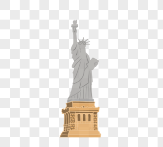 手绘纽约自由女神像元素图片